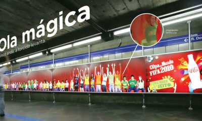 Painel iluminado Coca-Cola 3D na Copa do Mundo 2010