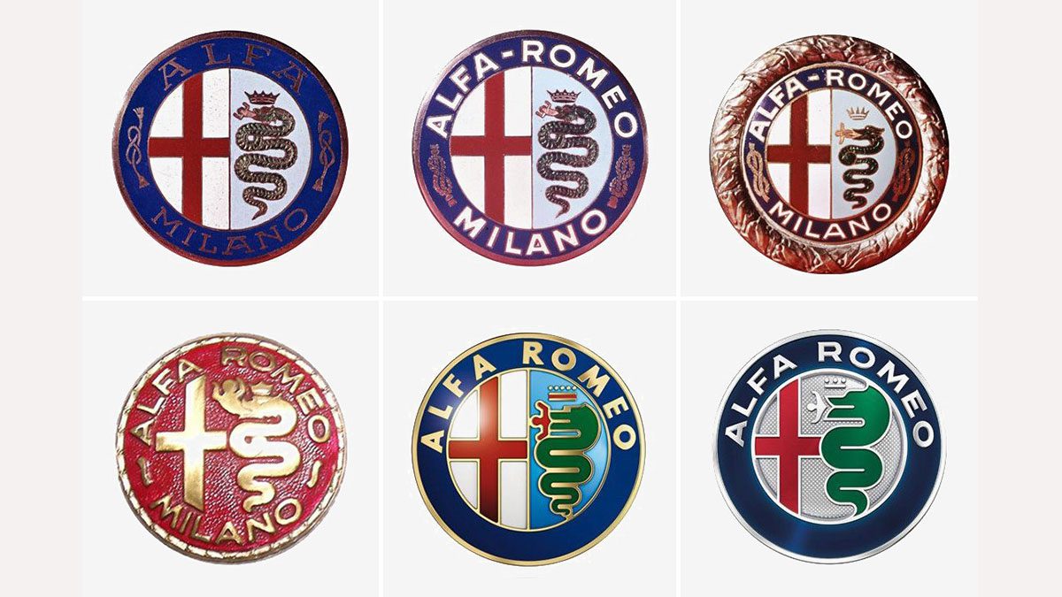 Evolução logo Alfa Romeo