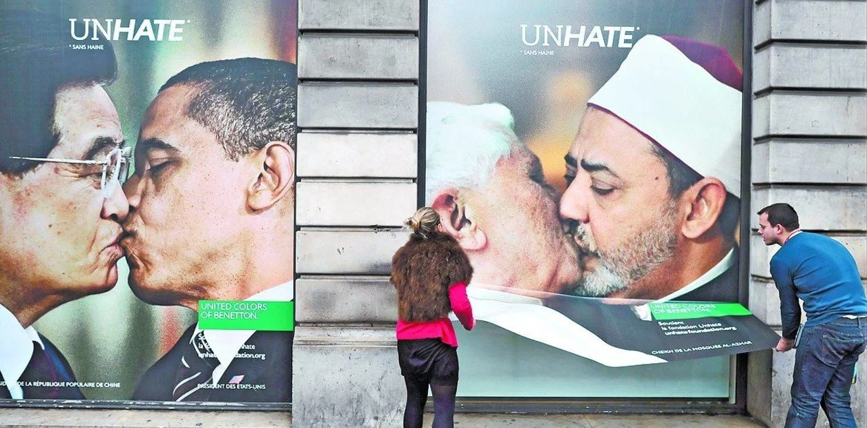 cartazes ampanha unhate da benetton