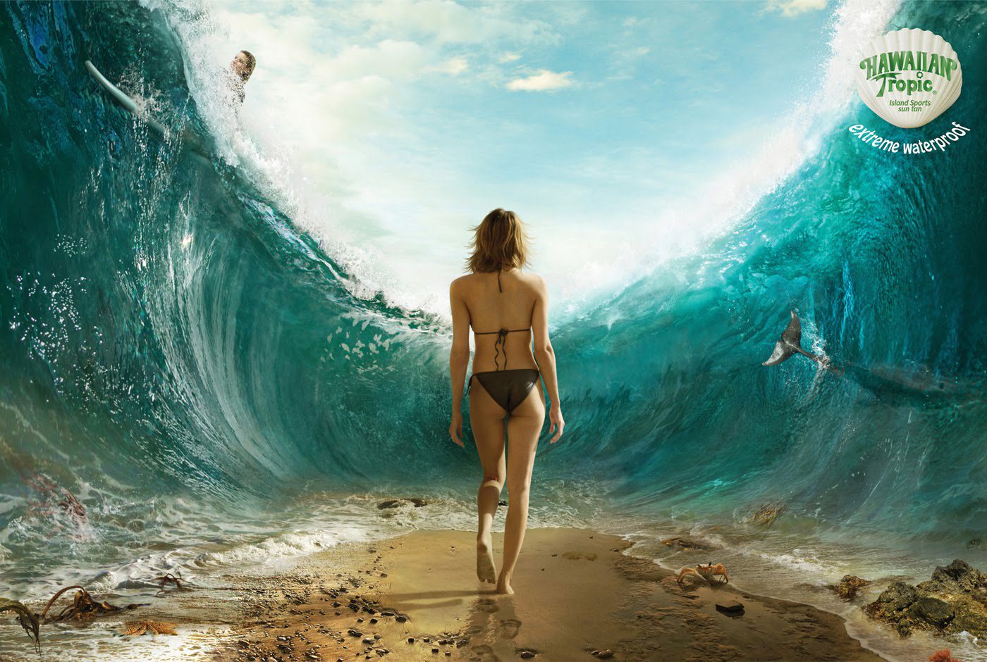 anúncio Extreme Waterproof da Hawaiian Tropic