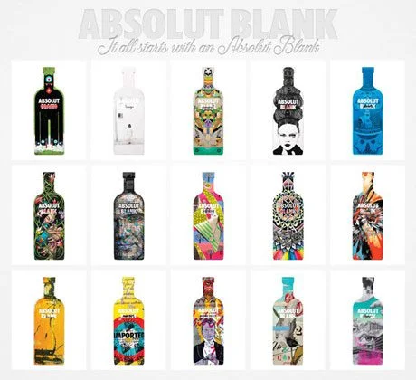 absolut blank, anuncio, campanha, garrafa
