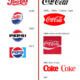 A evolução dos logotipos da Coca-Cola e da Pepsi