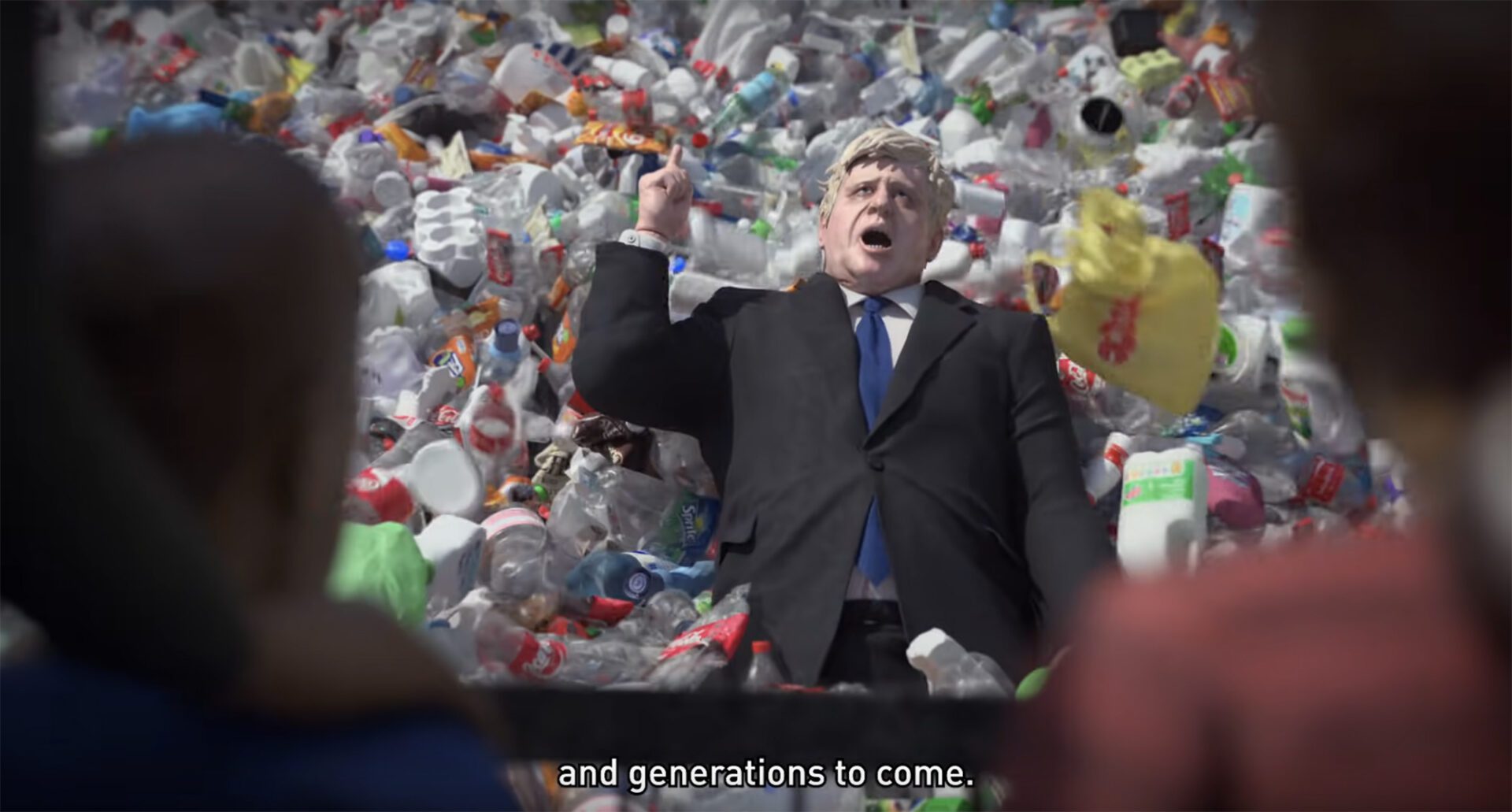 Wasteminster, campanha da Greenpeace com Boris Johnson