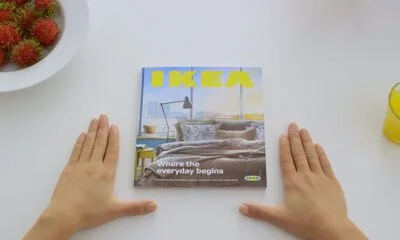 mãos, catálogo, ao melhor estilo, apple, ikea