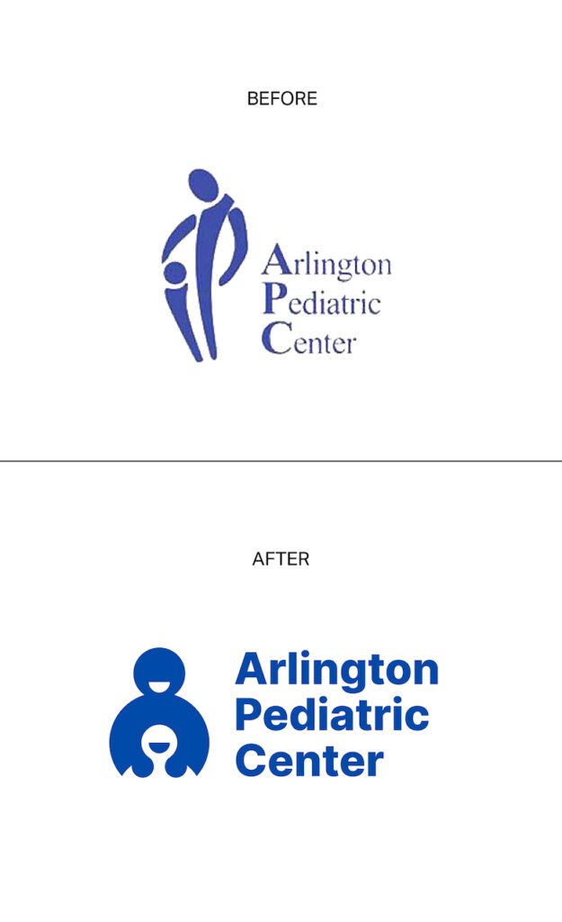Redesign da logo Arlington Pediatric Center