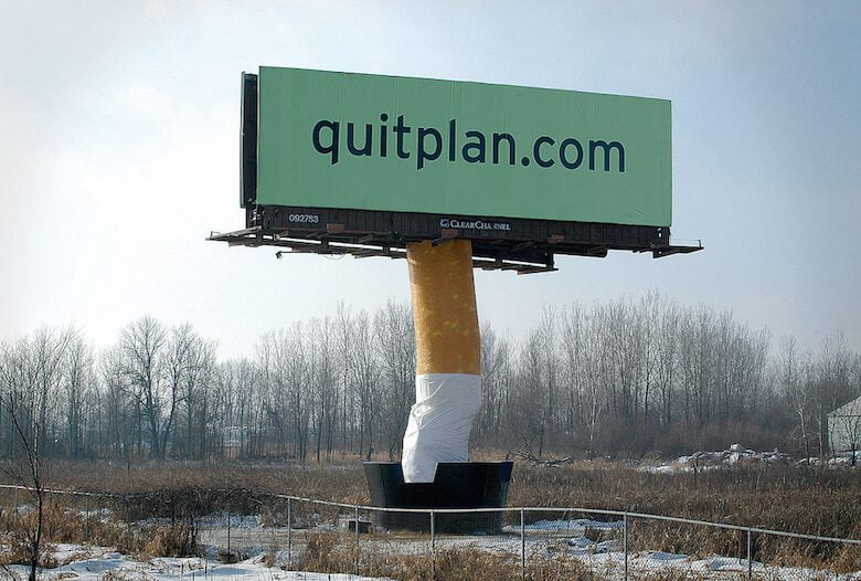 creative billboards outdoor ads quitplan
