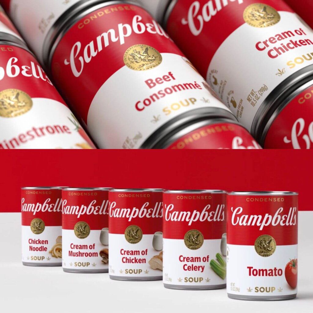 redesign logotipo marca sopa campbells 09