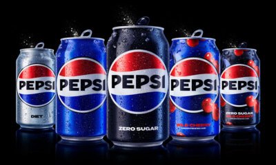 latas com a nova imagem da Pepsi