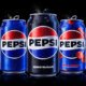 latas com a nova imagem da Pepsi