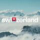 montanhas com o rebranding de Switzerland