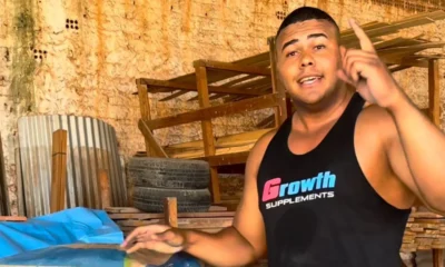 "Bitelo, atleta de powerlifting e ex-servente de pedreiro, como novo garoto-propaganda da Votorantim Cimentos, destacando força e superação na campanha 'É Bom Demais'."