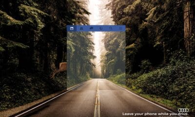 Campanha "Don’t Text and Drive" da Audi alerta sobre os perigos do celular ao volante.