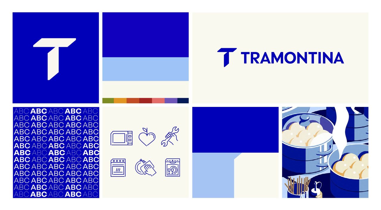 Elementos gráfico da nova marca Tramontina