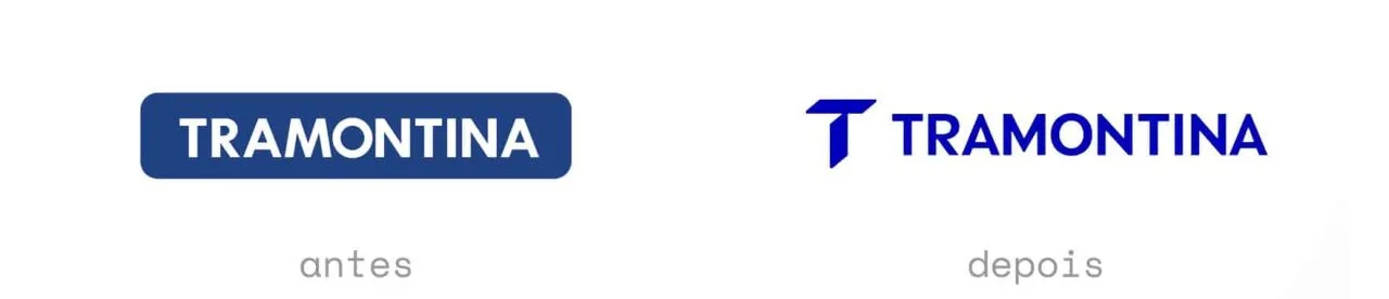 Evolução da logo da Tramontina