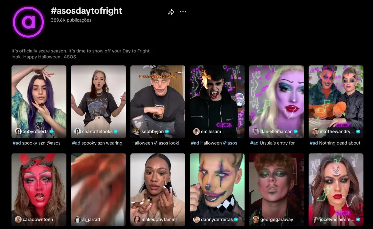 campanha de halloween da ASOS – #DayToFright