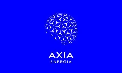 Nova logo da Axia Energia, antiga Eletrobras