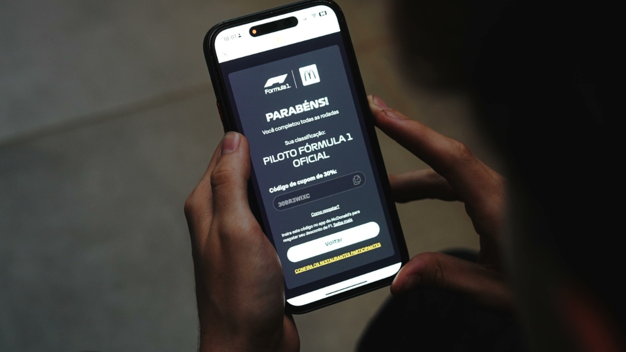 Aioros e McDonald’s lançam jogo de Fórmula 1 no app Méqui para toda a América Latina