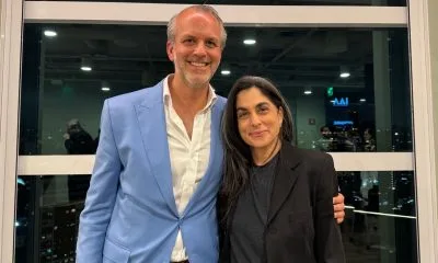 Fredrik Borestrom (presidente global da IAA e executivo do LinkedIn) com Fabiana Schaeffer (presidente do capítulo nacional e co-CEO da Netza&Co)
