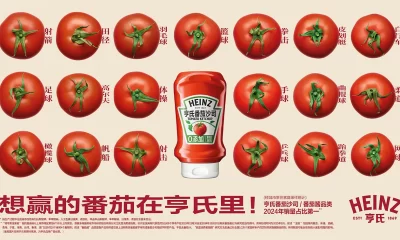 Heinz celebra os Jogos Nacionais da China com 34 pictogramas de tomate criativos
