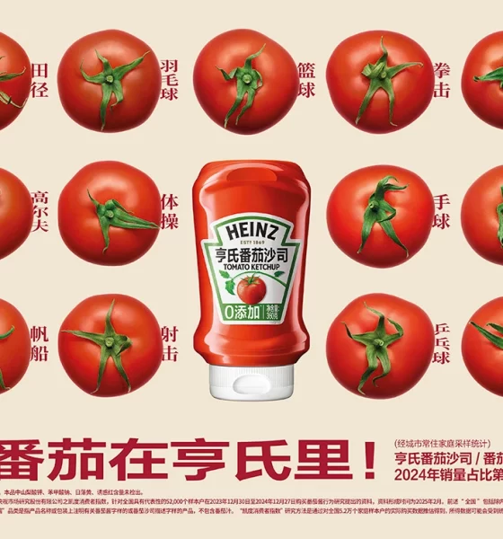 Heinz celebra os Jogos Nacionais da China com 34 pictogramas de tomate criativos