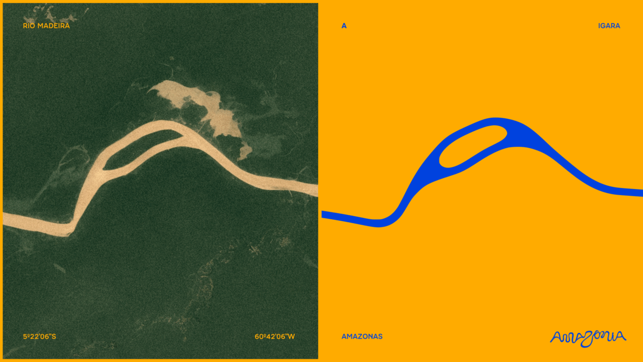 marca da Amazônia com identidade visual inspirada nos rios